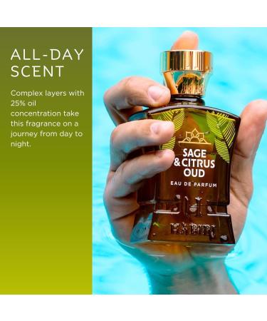Sage & Citrus Perfume Oud Arabian Men's Cologne - Fresh & Woody Citrus Cologne for Men - Sage Oud & Patchouli Perfume for Men - Eau de Parfum for Men - Blended with Rare Exotic Notes - Buy Online on GoSupps.com