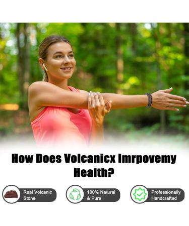 GROVL Volcanicx Wellness Bracelet for Menopause Weight Loss - Natural Obsidian Stone (Brown/8.46in) - Buy Online on GoSupps.com