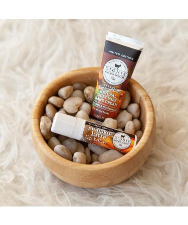 Dionis Goat Milk Skincare - Fall Favorites Bundle Includes Caramel Pumpkin Spice Scented Lotion (8.5 oz) Hand & Body Cream (3.3oz) & Hand Cream + Lip Balm Set (1 oz and .28 oz) - Buy Online on GoSupps.com