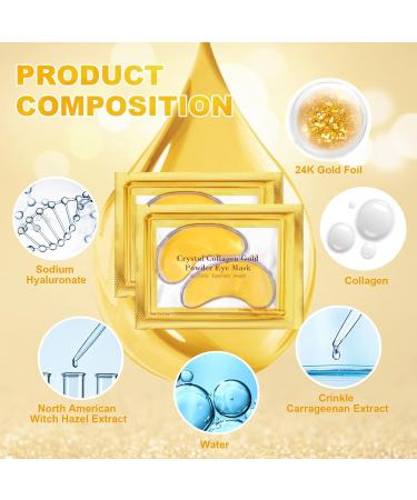 URAQT Under Eye Treatment Masks - 10 Pairs Natural Eye Gel Patches for Wrinkles, Eye Bags, and Dark Circles - Buy Online on GoSupps.com