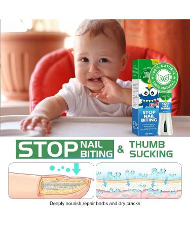 Plant-Extract Nail Biting and Thumb Sucking Treatment - Stop Bad Habits Naturally - Nail Care Formula 0.35 Fl Oz - Buy Online on GoSupps.com