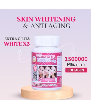 Supreme Gluta White 1500000mg for Skin Whitening Skin Moisturizer Collagen Stimulator Healthy Blood Circulation Remove Dark Spots & Acne Scars L-Glutathione 30 Softgels (Pack of 1) - Buy Online on GoSupps.com