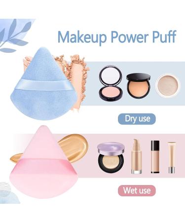 ProusKy 2-Piece Triangle Powder Puffs Set - Soft Velour Makeup Puffs for Pressed and Loose Powder Application - Buy Online on GoSupps.com