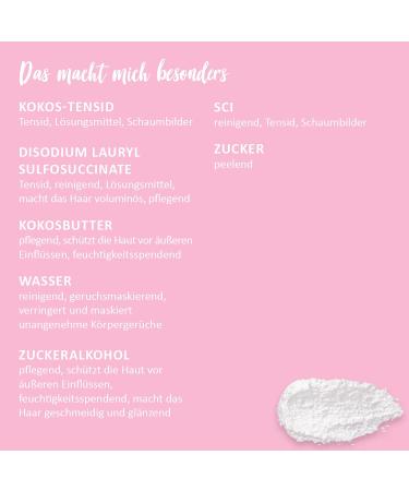 Puremetics 3-in-1 Shower Fluff Sea of Flowers - Vegan Sugar Peeling Shower Gel & Lotion 250g - Plastic-Free Beauty - Buy Online on GoSupps.com