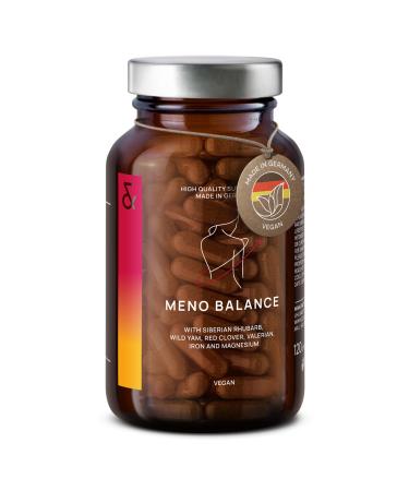 Menopause Women's Hormone Balance with Wild Yam, Red Clover, Sibirian Rhubarb, Valerian, Hibiscus – 120 Capsules for Menopause Heat Flash & Balance Feminine Hormone