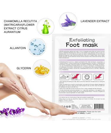 5 Pack Foot Peel Mask Exfoliating Foot Socks Calluses Remover Dead Skin Aloe Moisturizing Feet Peeling Mask for Dry Skin Cracked Heels Foot SPA Socks for Women and Men (Classic) - Buy Online on GoSupps.com