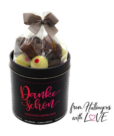 Hallingers Thank You XXL - Handmade Pralines Gift Can (500g) | Alcohol-Free Noble Cocoa Chocolates | Perfect for Mother's Day Father's Day & Birthdays - Buy Online on GoSupps.com