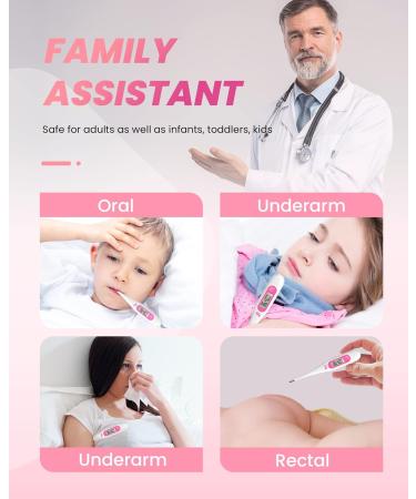 Digital Thermometer Oral Thermometer for Adults and Infants C/F Switchable Rectum Armpit Reading Thermometer for Baby Kids and Adults - Buy Online on GoSupps.com