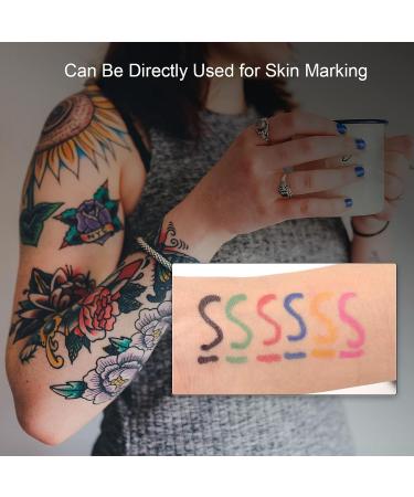 12 Colors Tattoo Marking Pen Set - Temporary Body Markers for Piercing & Stencil Skin Art Tools - Buy Online on GoSupps.com
