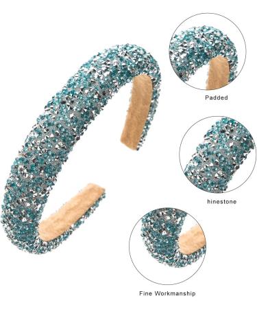 scicent Hair Accessories 2 Pieces Rhinestone Hair Bands for Women Diamond Embellished Head Band Bling Sparkle Thick Padded Hairband Fashion Wide Hair Hoops for Daily Wear - 26412 - Buy Online on GoSupps.com