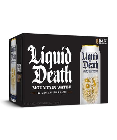 Buy Liquid Death Still Mountain Water 8-Pack - Natural Minerals & Electrolytes - King Size 19.2oz Cans - International Shipping Available - Buy Online on GoSupps.com