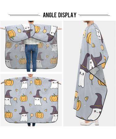 Waterproof Barber Cape - Halloween Ghost & Pumpkin Unisex Hair Cutting Bib for Men | Cheetah Design - Buy Online on GoSupps.com