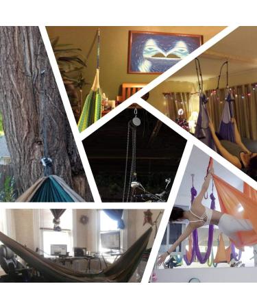 Stainless Steel Hammock Hanging Kit | 1400 lb Load Capacity | Carabiner Set for Yoga Swing Chair | Indoor Outdoor Relaxation - Buy Online on GoSupps.com