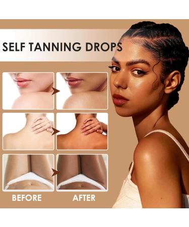Gouttes autobronzantes(30ML) Visage Autobronzant S rum Bronzing Drops Natural pour Femmes et Hommes de Bronzage la Plupart des Types de Peau 30ml noir - Buy Online on GoSupps.com
