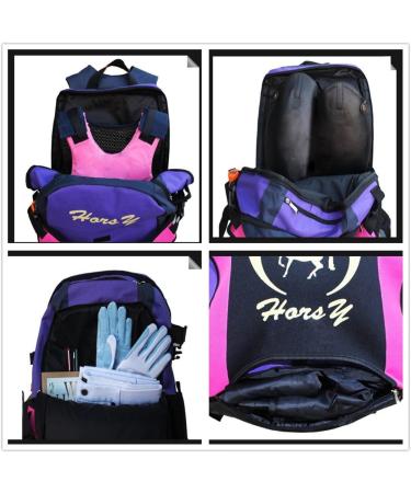 UNISTRENGH Professional Purple Horse Riding Boot & Helmet Backpack for Child - Buy Online on GoSupps.com