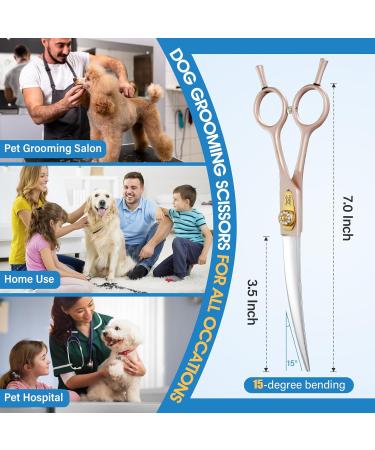 Jason Profi Dog Cup - 7 Bent Dog Cups with Ergonomic Handle & Adjustable Screw | Perfect for Dogs & Cats | Rose Gold Curved Design - Buy Online on GoSupps.com
