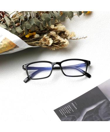 Cojwis 2 Pack Blue Light Blocking Reading Glasses - Spring Hinge Anti-Dizzy Light Glasses for Men & Women (0.75x) - Stylish Black Frames - Buy Online on GoSupps.com