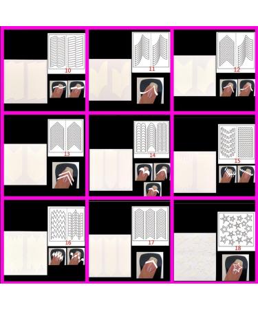 Warm Girl 680 Pieces 30 Designs French Manicure Nail Stickers Nail Art Tips Guides for DIY Decoration Stencil Tools 24 Sheets - Buy Online on GoSupps.com