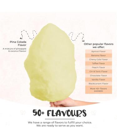 Pina Colada Flavored Floss Sugar for Cotton Candy - 400g Bulk Pack - Natural Ingredients for Perfect Cotton Candy - Baking Beauty and Beyond - Buy Online on GoSupps.com