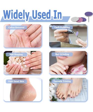 Mesee 60 Pieces Sanding Paper Discs for Pedicure 25mm Self-Adhesive Sandpaper Disk Pads with Nail Drill Bit Electric Foot File Sanding Disc Replacement for Manicure Pedicure Dead Skin Callus Removal - Buy Online on GoSupps.com