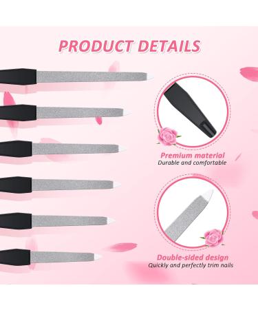Greoer Nail File Set 6 Pieces Double-Sided Plastic Handle Nail Files Professional Manicure Pedicure Tools for Manicure Pedicure Salon Home Use 6 Sizes - Buy Online on GoSupps.com