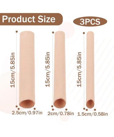 Cutting Silicone Toe Protection - 3 Piece Gel Cushion for Corns & Callus Relief - Toe & Finger Tube Bandage - Available in 3 Sizes - Buy Online on GoSupps.com