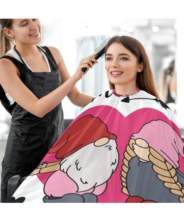Waterproof Barber Cape - Gnome Pattern & Cheetah Haircut Bib for Men & Women | Unisex Hair Cutting Cape - Buy Online on GoSupps.com