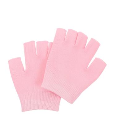 minkissy 1 Pair Gel Moisturizing Gloves Winter Warm Gloves Moisturizing Half Gloves Night Relief Gloves for Women Cold Weather Touchscreen Gloves Dry Hands Skin Care Knitting Miss 15x11cm