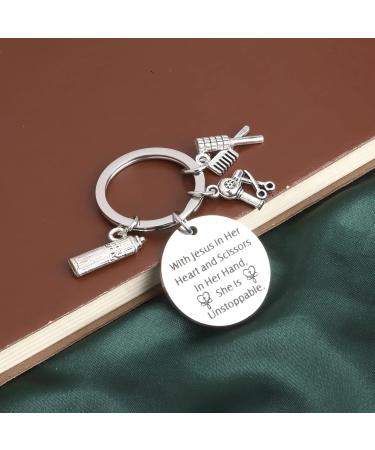 PLITI Hair Stylist Keychain - Perfect Gift for Hairdressers Barbers & Cosmetology Graduates | Unique Birthday & Graduation Ideas - Buy Online on GoSupps.com