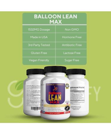 GREENVIFY Balloon Lean Max Maximum Strength Dietary Supplement 60 Capsules Natural Ingredients 30-Day Supply (1) - Buy Online on GoSupps.com