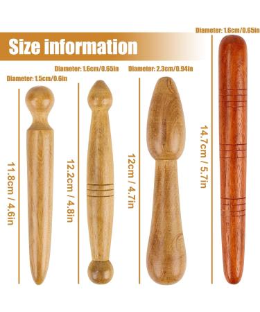 4-Piece Trigger Point Massage Set | Acupressure Pen & Wooden Foot Massager | Pain Relief for Shoulders Back & Legs - Buy Online on GoSupps.com
