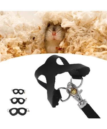 BAOFUYA Hamster Harness and Leash Set - No Pull Guinea Pig, Ferret, Iguana, Bearded Dragon - Black Striped Vest - Buy Online on GoSupps.com