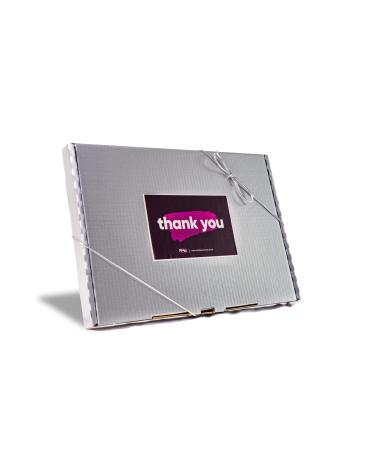 Thank You - Retro Sweets Silver Gift Box - 18 Varieties of Candy - Fits throu...
