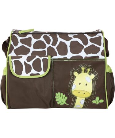Accessotech Waterproof Baby Diaper Nappy Mummy Changing Handbag Shoulder Bag with Mat Travel (Giraffe Green) - Buy Online on GoSupps.com