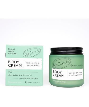 UpCircle Natural Body Cream - For Soothing + Protecting Aloe Vera Cocoa Butter and Linseed Oil - Natural Vegan + Cruelty-Free - Buy Online on GoSupps.com