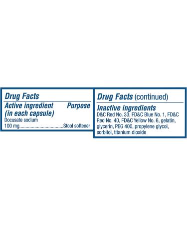 Colace Regular Strength Stool Softener | 100mg Capsules | 100 Count Pack | Gentle & Dependable Constipation Relief | Stimulant-Free Formula - Buy Online on GoSupps.com
