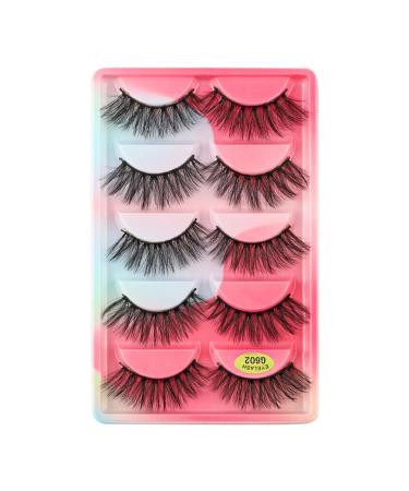 UAMOU Lashes 10/20/50/100 Boxes Mink Eyelashes 5 Pairs Natural False Eyelashes Thick Fluffy Faux Cils Lashes In Bulk G6 Cheerfully (Color : G602CS Size : 40 boxes)