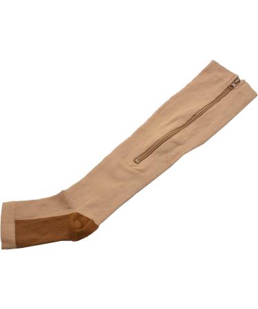 Shop Multicolored XXL Compression Stockings with Zipper - Open Toe Knee Support & Varicose Vein Prevention - Buy Online on GoSupps.com