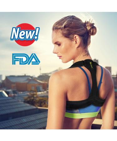 Back Posture Corrector for Women Men Kids Back Brace Clavicle Brace Effective and Comfortable Posture Brace The Elastic Design of The Back are More Comfortable and Convenient Than The Old Ones. Deep Black