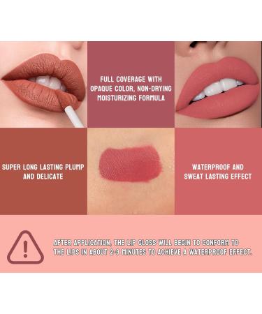 Shop Matte Liquid Lipstick - Long-Lasting Moisturizing Nude Red Tint | Waterproof Lip Gloss | 4 Colors Gift Set - Buy Online on GoSupps.com
