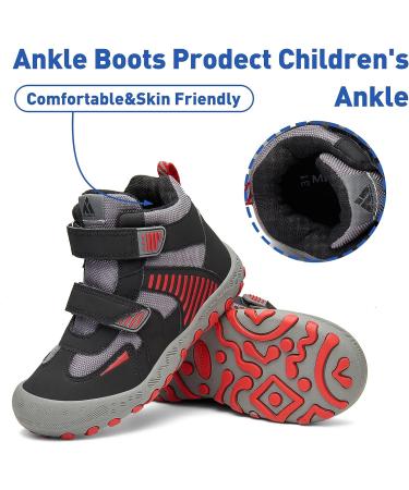 Mishansha Kids Non-Slip Hiking Boots | Anti-Skid Outdoor Trekking Shoes for Boys and Girls | 9.5 Toddler | Black - Buy Online on GoSupps.com