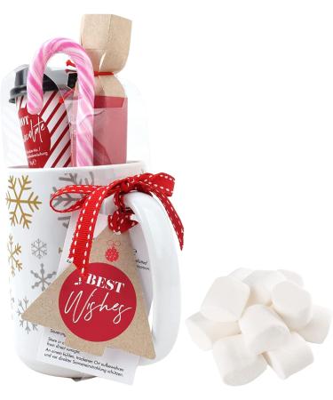 Christmas Hot Chocolate Mug Gift Set | Hot Chocolate Sachets | Mini Marshmallows For Hot Chocolate | Candy Cane | Xmas Stocking Fillers | Christmas Eve Box Filler | Hot Choc for One | Kids Women - Buy Online on GoSupps.com