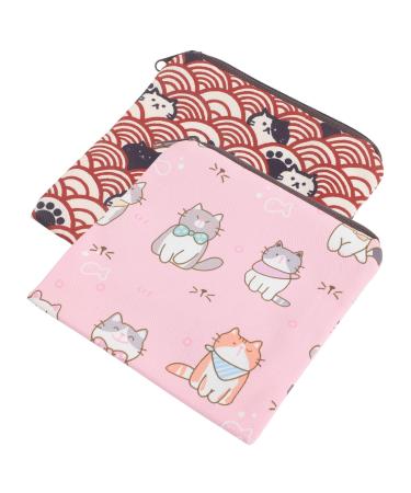 Kombiiuda 2st women's bandages toilet paper holder Hygiene bag Tampon organizer Portable bag People Proxy Equipping Periodes Pasch Polyester Student Container Multifunction