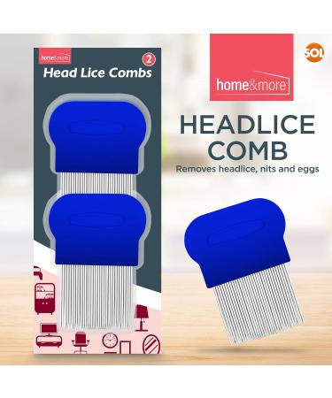 2pk Metal Nit Comb for Headlice Treatment | Kids & Adults | Long Thick Hair | Lice Combs for Effective Nit Removal - Buy Online on GoSupps.com