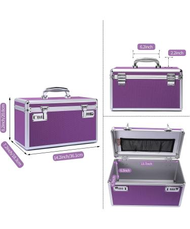 HEWEI WORKS Locking Box - Childproof Medication Organizer & Portable Storage Case - Purple/Large - 14.2''x 7.2''x 8.2 - Buy Online on GoSupps.com