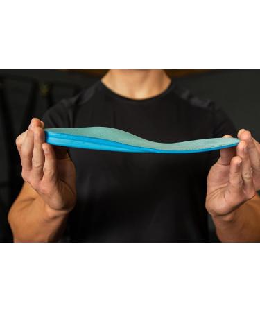 Pro11 Wellbeing Dual Shock Orthotic Sports Insole - Balance Correction & Support for Over Pronation/Plantar Fasciitis (9-10.5) Blue - Buy Online on GoSupps.com