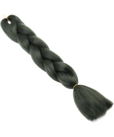 Braiding Hair Extensions Jumbo Braid Hair 24 Inch 1pc High Temperature Synthetic Fiber Hair Extension Army Green for Women - Buy Online on GoSupps.com