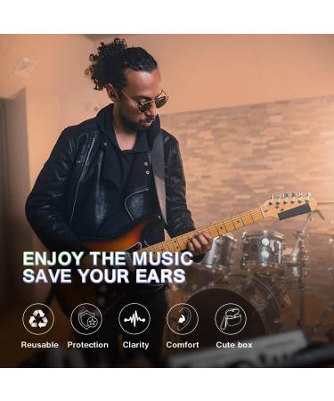 High Fidelity Ear Plugs - Reusable Soft Silicone for Concerts Raves & Musicians | Noise Reduction Ear Protection (2 Pairs - Buy Online on GoSupps.com