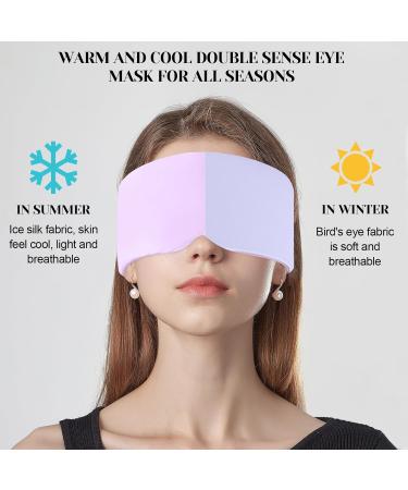 Sleep Mask & Hearing Protection Set - 1 Sleep Mask + 4 Ear Plugs | Soft Breathable Adjustable Travel Goggles for Men & Women - Purple - Buy Online on GoSupps.com