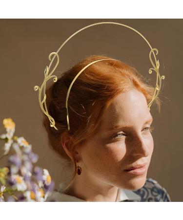 Lurrose Halo Crown Mary Goddess Headbands - Set of 2 | Vintage Greek Headpiece for Wedding, Cosplay, Prom & Bridal Hair Accessories - Buy Online on GoSupps.com